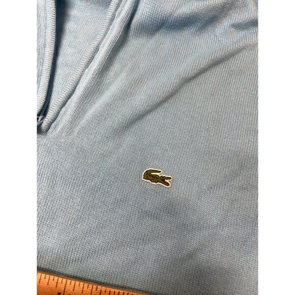 Lacoste Mens Quarter Zip Pullover Sweater Size 7 Croc Logo Cotton - Picture 15 of 15